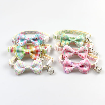 Mokka - Adorable Floral Print Bow Pet Collar