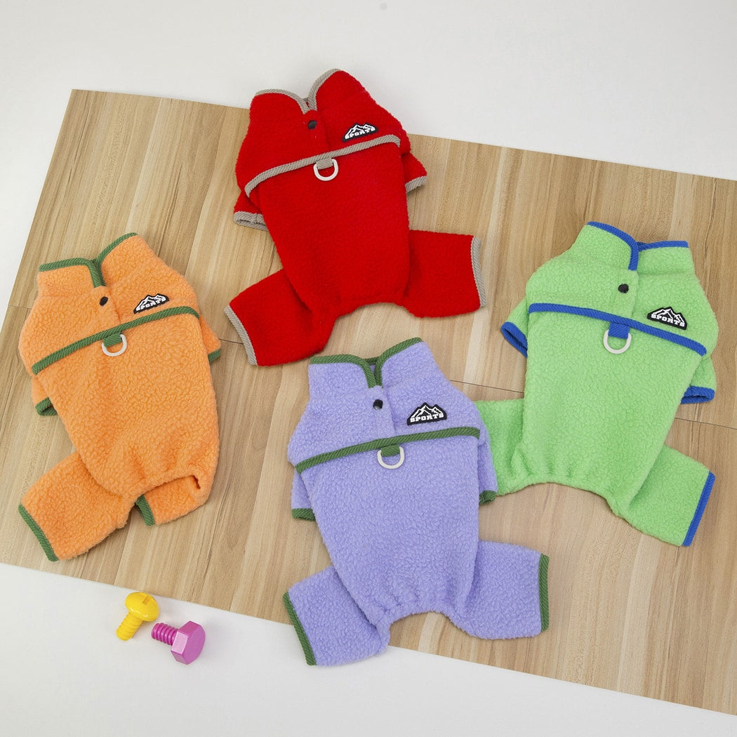 Ozzie - Contrast Trim Four-Legged Dog Jumpsuit