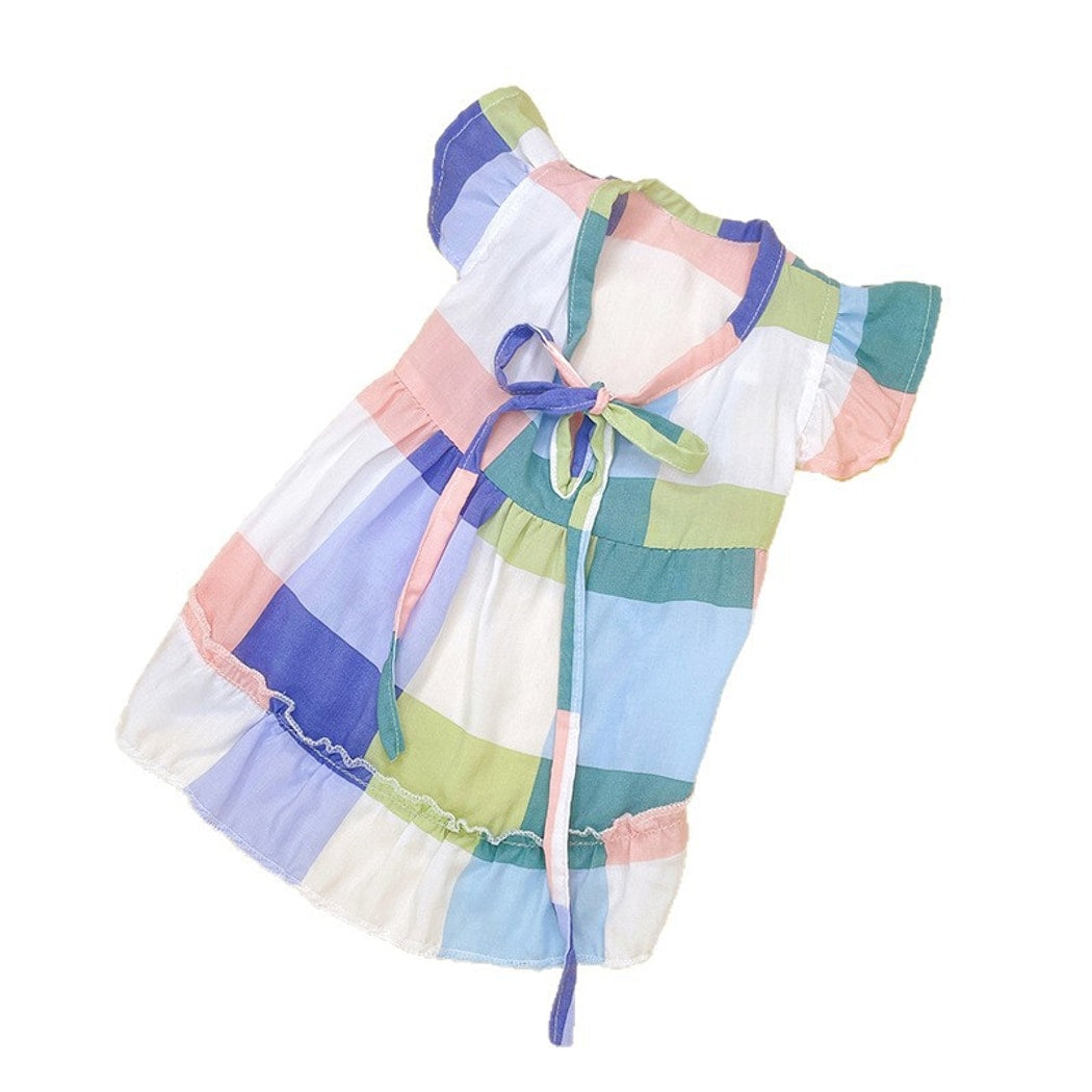 Ozzie - Plaid Bow Strap Dress for Dogs and Cats
