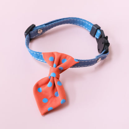 Mokka - British Style Polka Dot Bell Cat Collar