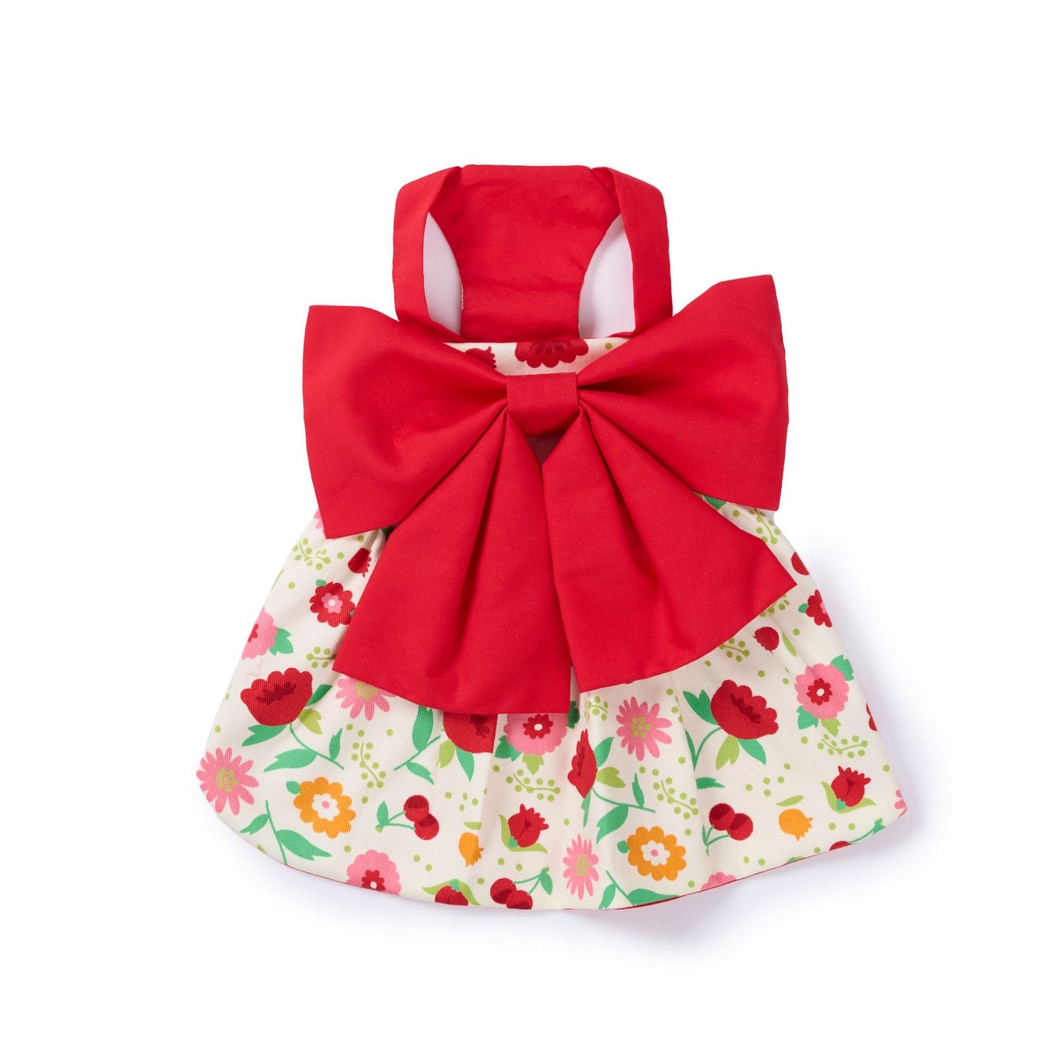 Ozzie - Flower Print Bow Pet Dress