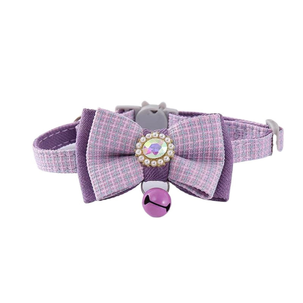 Mokka - Plaid Bow Breakaway Cat Collar