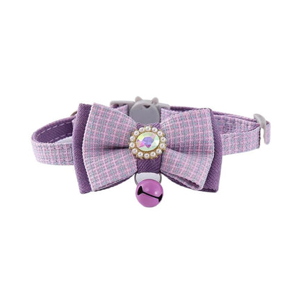Mokka - Plaid Bow Breakaway Cat Collar