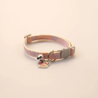 Mokka - Paw Print Bell Breakaway Cat Collar