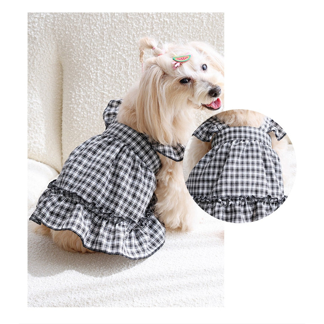 Ozzie - Plaid Ruffle Cat and Dog Pet Dress