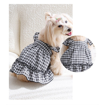 Ozzie - Plaid Ruffle Cat and Dog Pet Dress