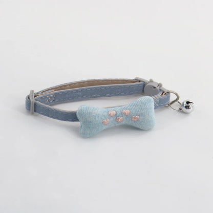 Mokka - Purple Bone Cat Collar with Bell