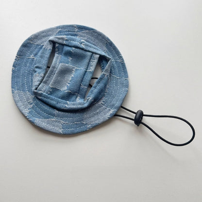 Ozzie -  Denim Plaid Pet Hat