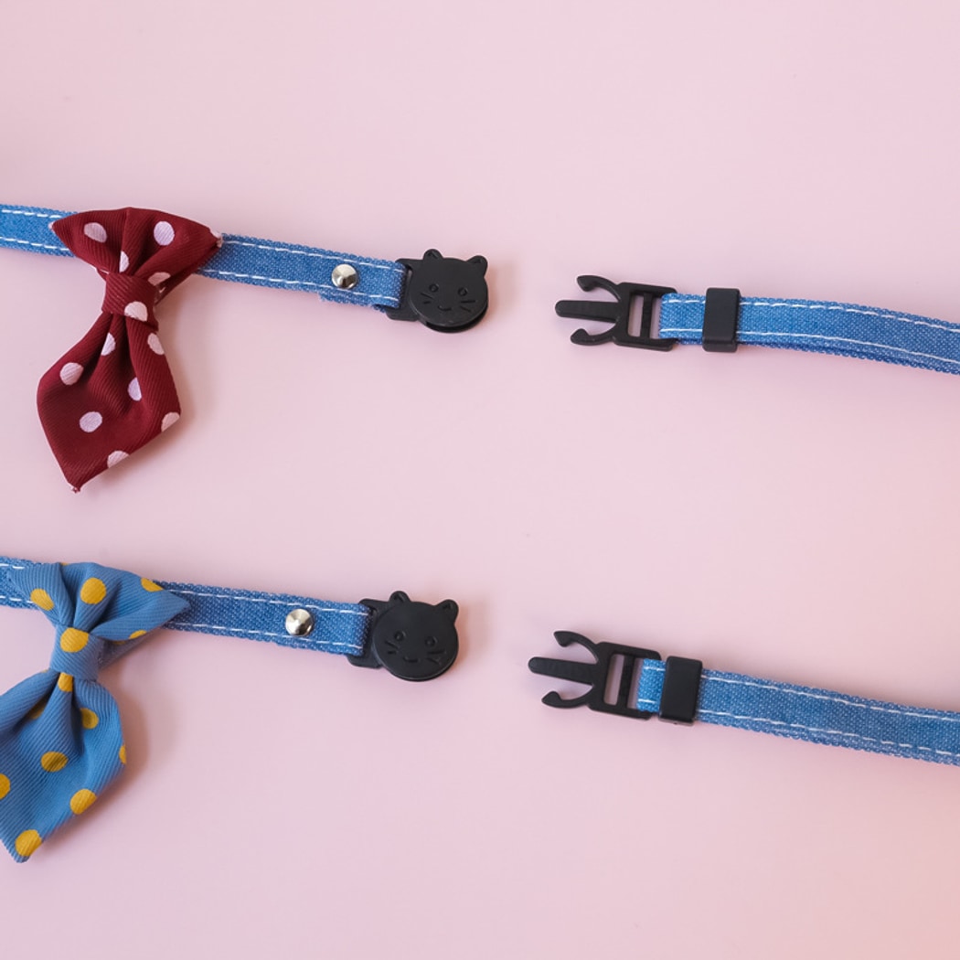Mokka - British Style Polka Dot Bell Cat Collar