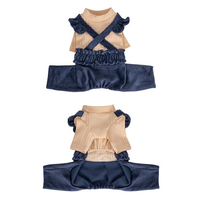 Ozzie - Casual Ruffle Trim Summer Dog Jumpsuit