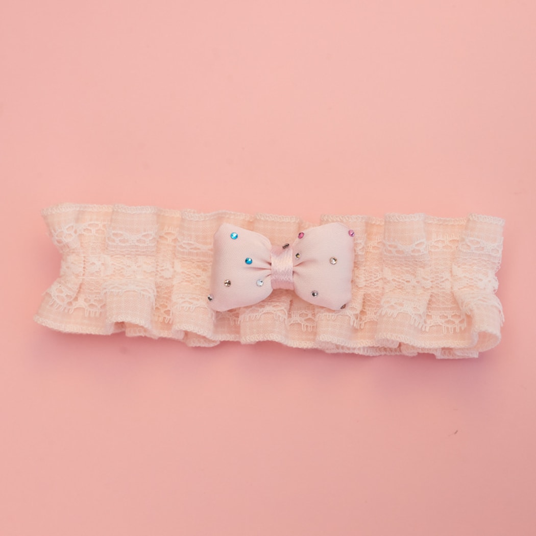 Mokka - Ruffled Lace Bow Decorative Cat Collar