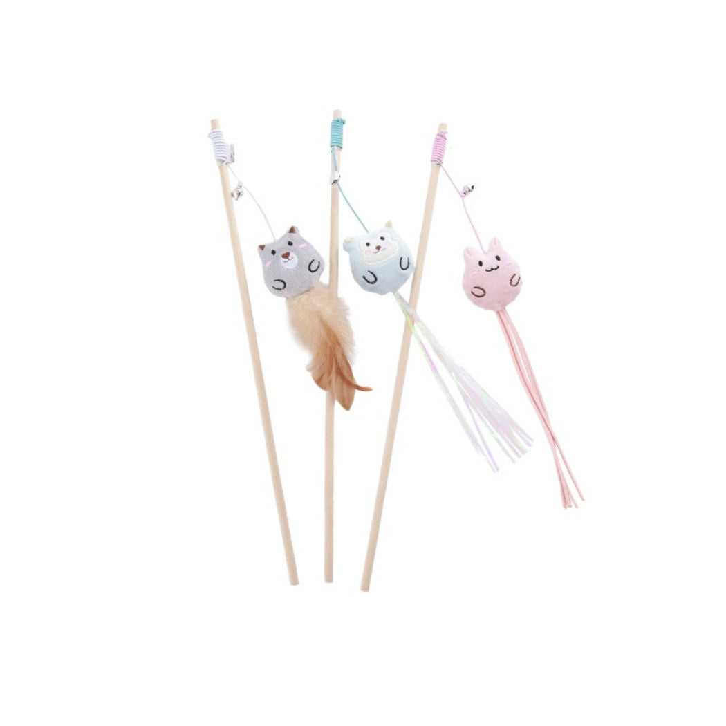 Moo - Plush Teaser Wand Cat Toy