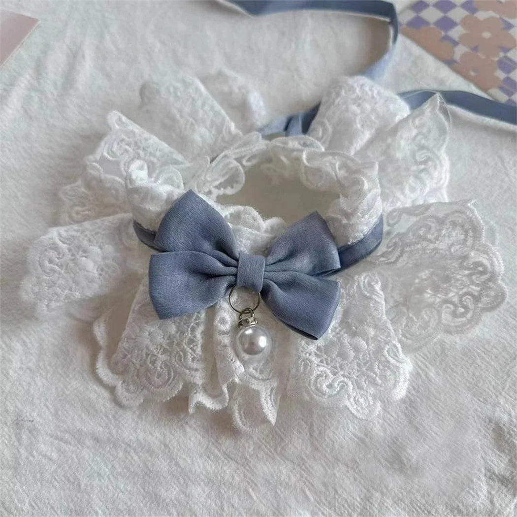 Mokka - Ruffled Bow Bib Pet Neckwear