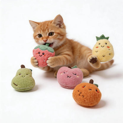 Moo - Fuzzy Fruit Shape Cat Toy