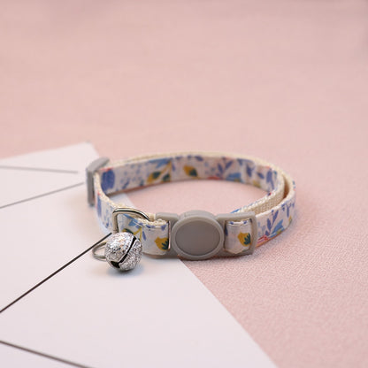 Mokka - Floral Print Everyday Pet Collar