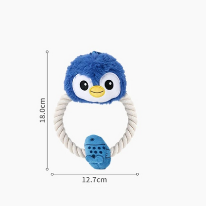Petkin - Animal Character Rope Plush Dog Toy