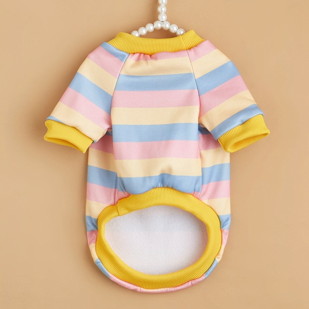 Ozzie - Rounded Hem Striped Pet T-Shirt
