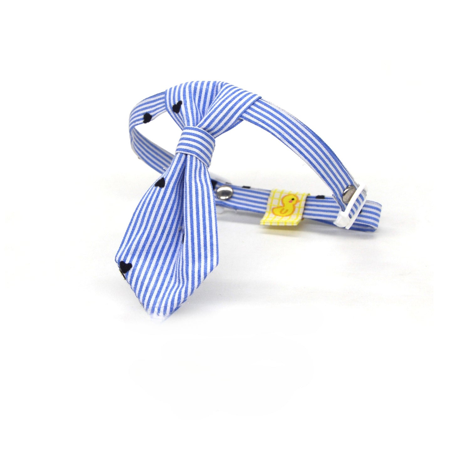 Mokka striped tie design on a breakable cat collar with adjustable buckle