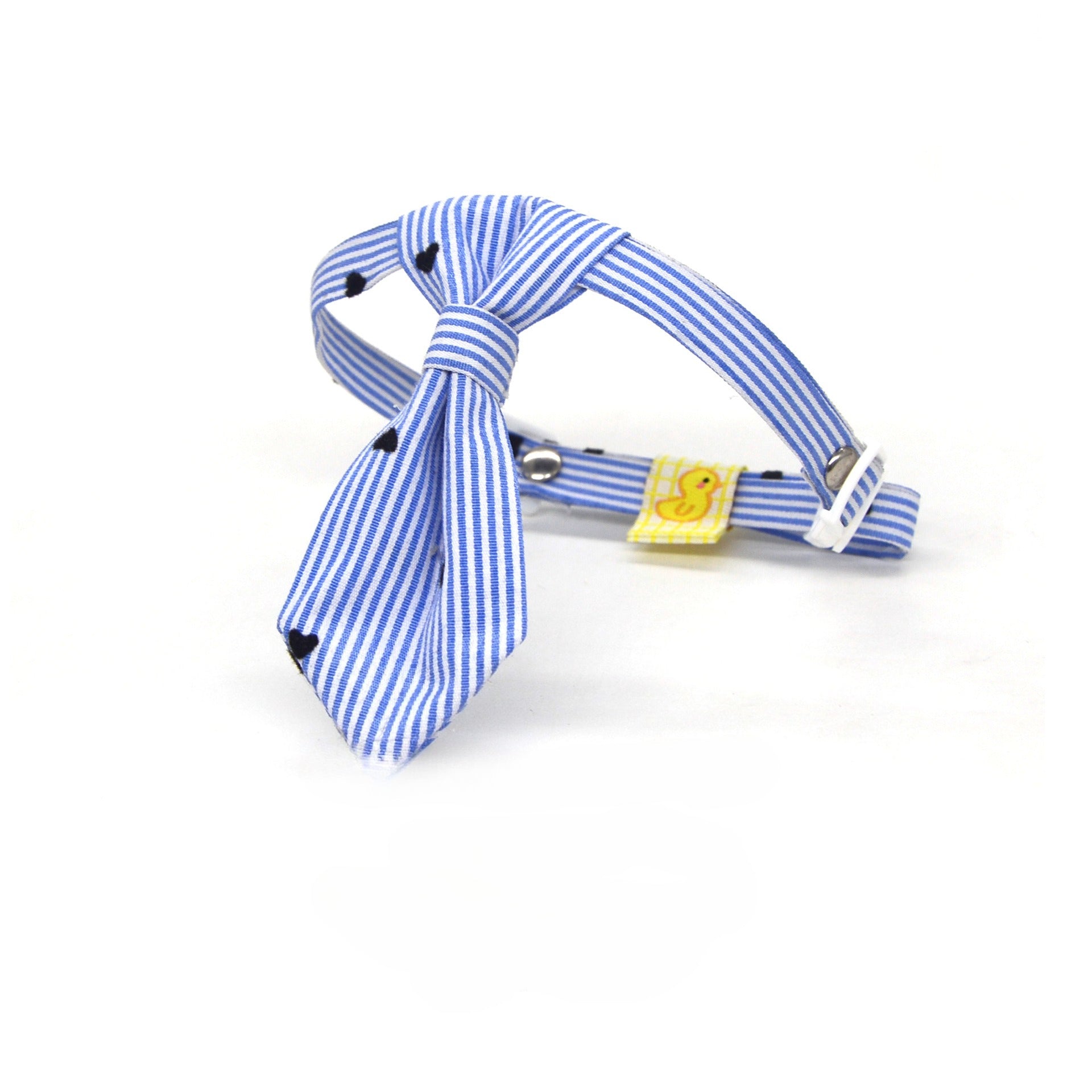 Mokka striped tie design on a breakable cat collar with adjustable buckle