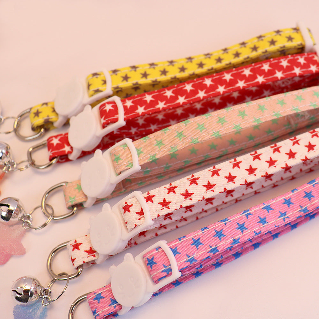 Close-up of the star prints and stitched collar edges