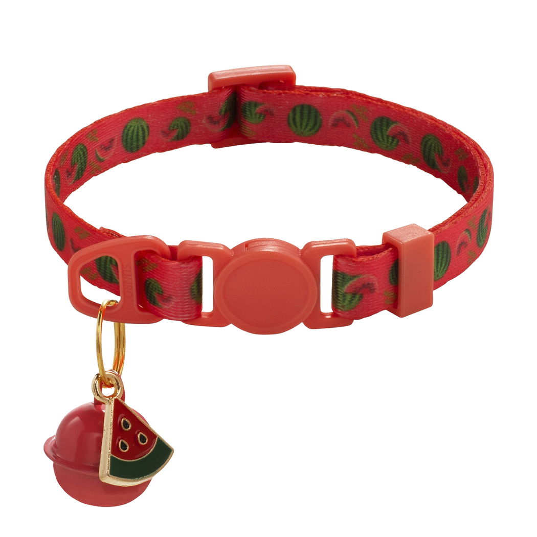 Watermelon cat collar with bell and watermelon charm