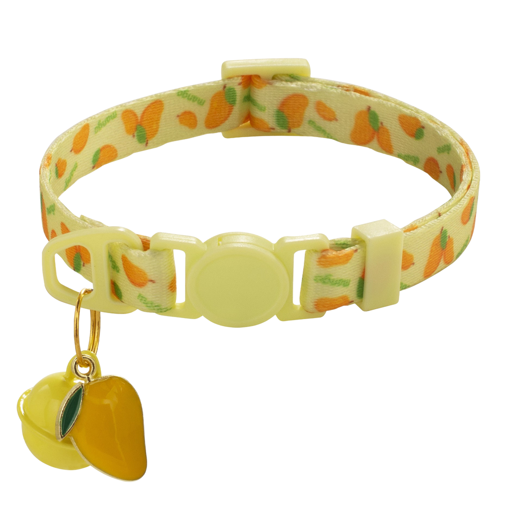 Mango cat collar with bell and mango charm