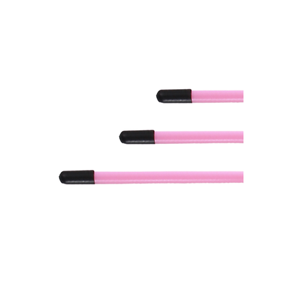 Close-up of the pink wand shaft and black-capped tip