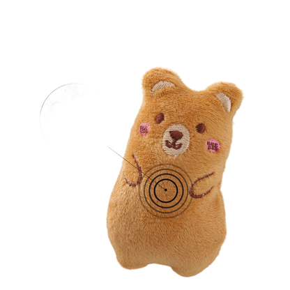 Bear cat toy with a close-up view of its interior component