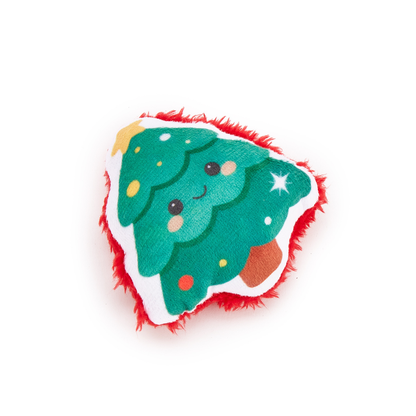 Tree style Christmas cat toy on a white background