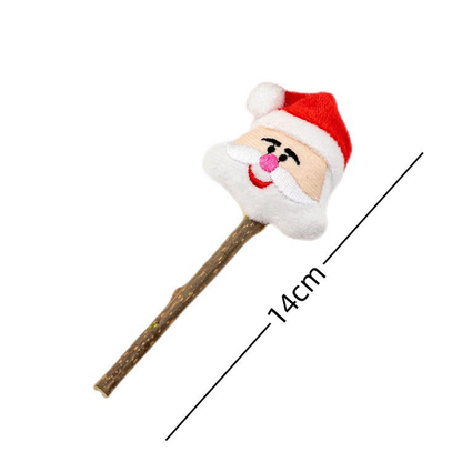 Santa stick cat toy with 14 cm measurement