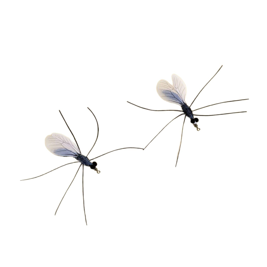 Two mosquito-shaped cat toy attachments displayed on a white background