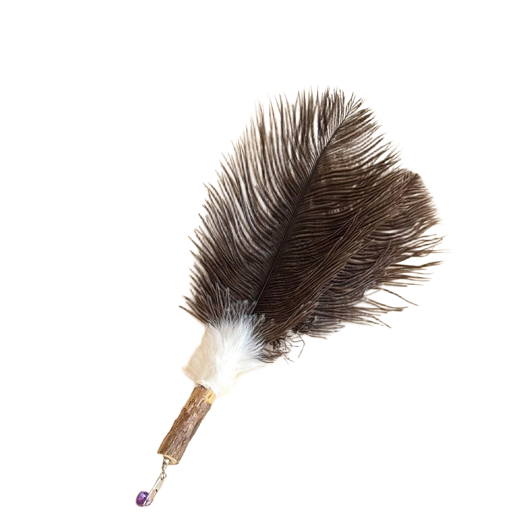 Moo - Fan-Shaped Cluster Feather Cat Toy, product view