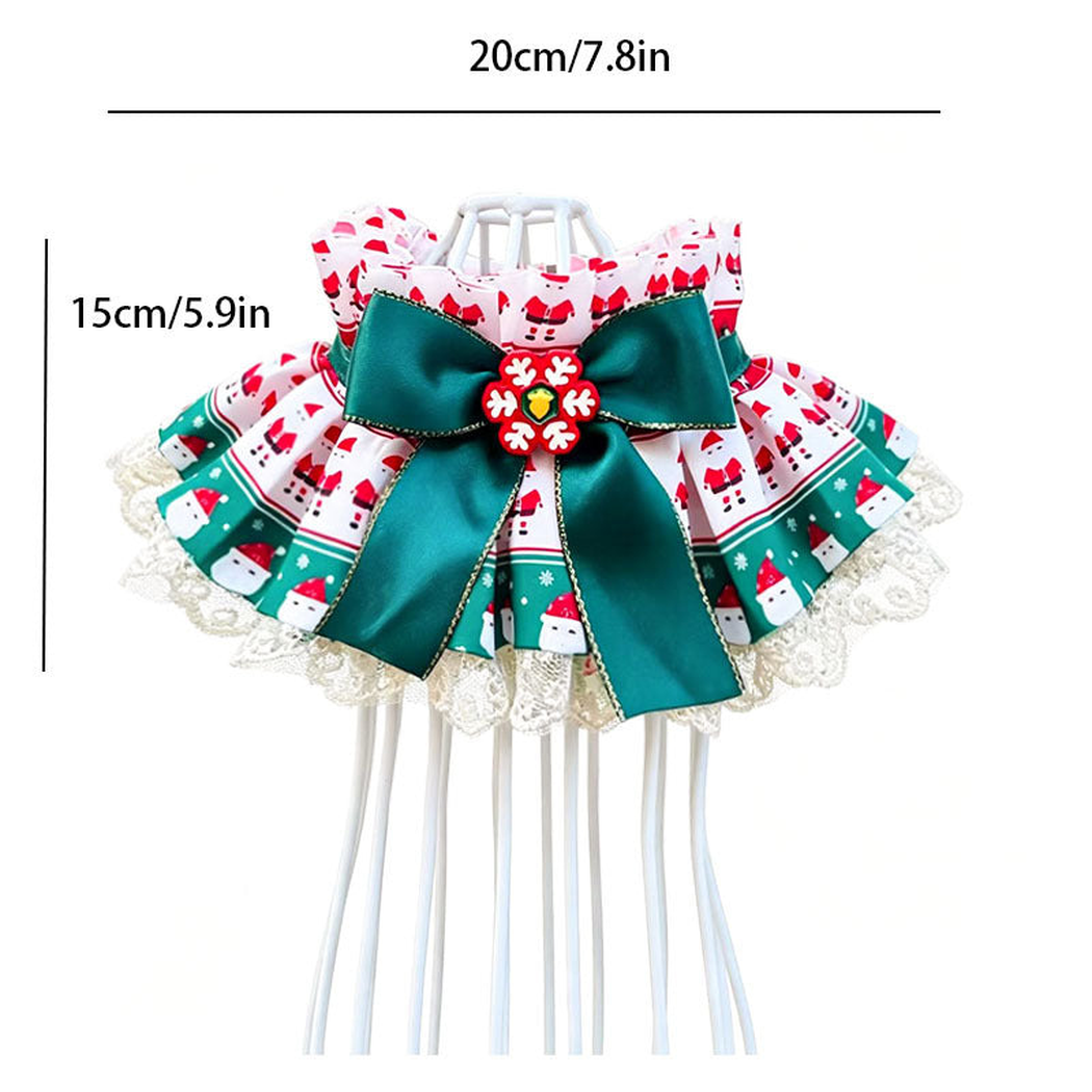 Snowflake Pet Neckwear with labeled width and height measurements on a white background.