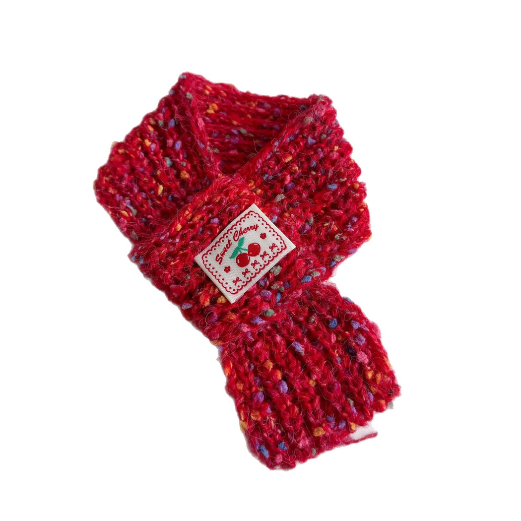 Red Cherry pet neckwear on a white background