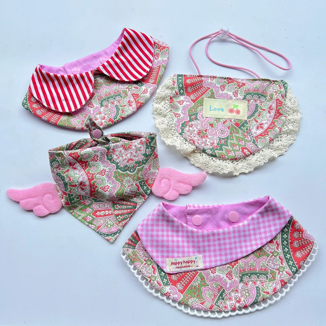 Mokka - Floral Print Pet Bandana Neckwear