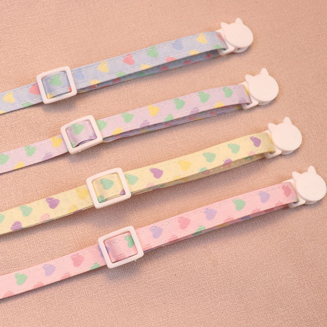 Mokka - Cute Pastel Heart Print Cat Collar