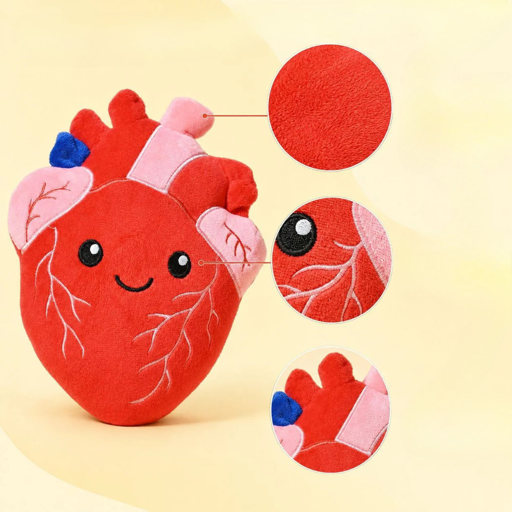 Petkin Red Heart Plush Dog Toy