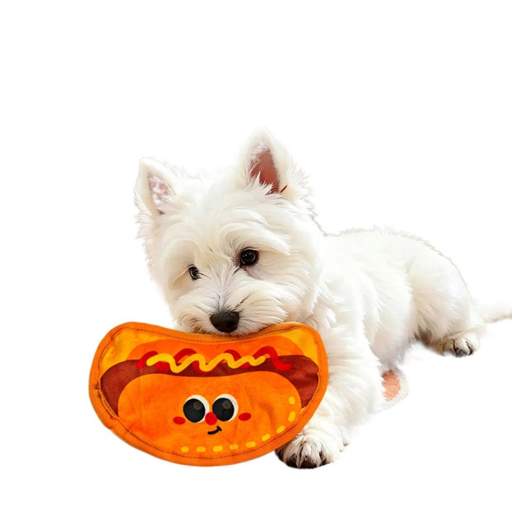 Petkin - Plush Flat Food-Shaped Dog Toy