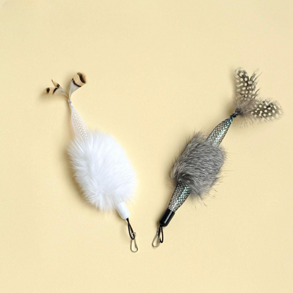 Moo - Fuzzy Mouse Cat Wand Attachment Refill Toy