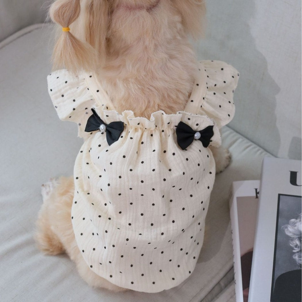 Ozzie - Polka Dot Bow Cat and Dog Pet Dress