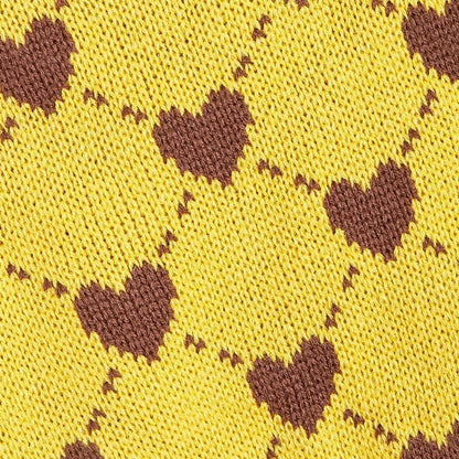 Ozzie - Heart Check Turn-Down Collar Dog Sweater