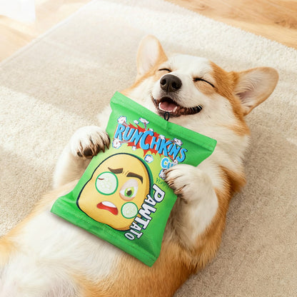 Petkin - Chips Shape Interactive Squeaky Crinkle Dog Toy