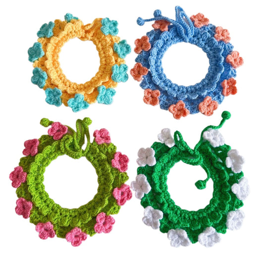 Mokka - Blooming Crochet Flower Collar