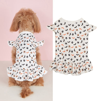 Ozzie - Printed Flutter Sleeve Pet Dress