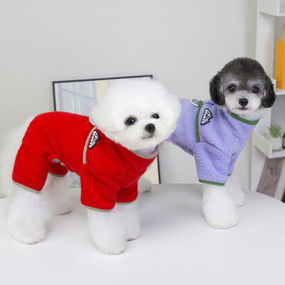 Ozzie - Contrast Trim Four-Legged Dog Jumpsuit