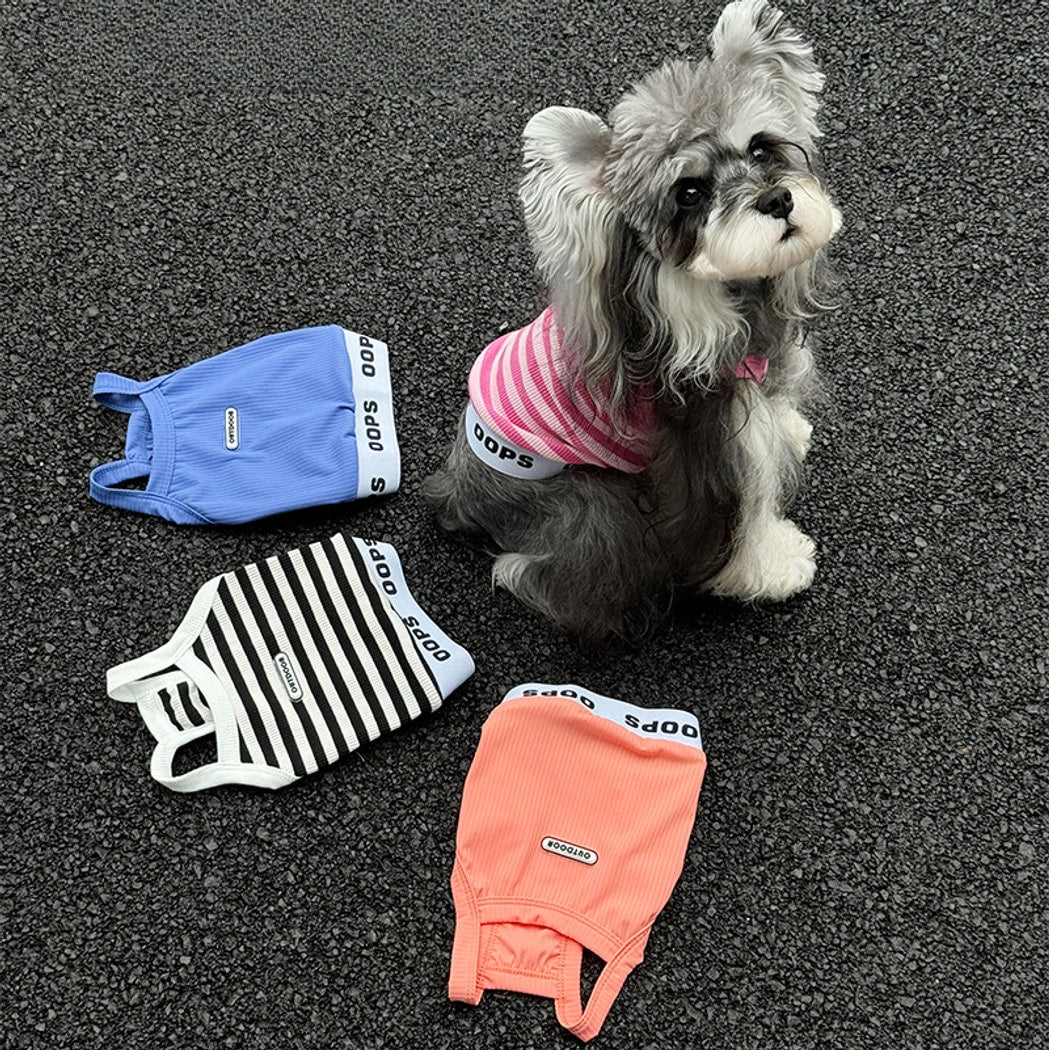 Ozzie - Spring Summer Striped Pet Tank Top Vest