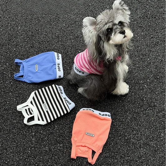 Ozzie - Spring Summer Striped Pet Tank Top Vest