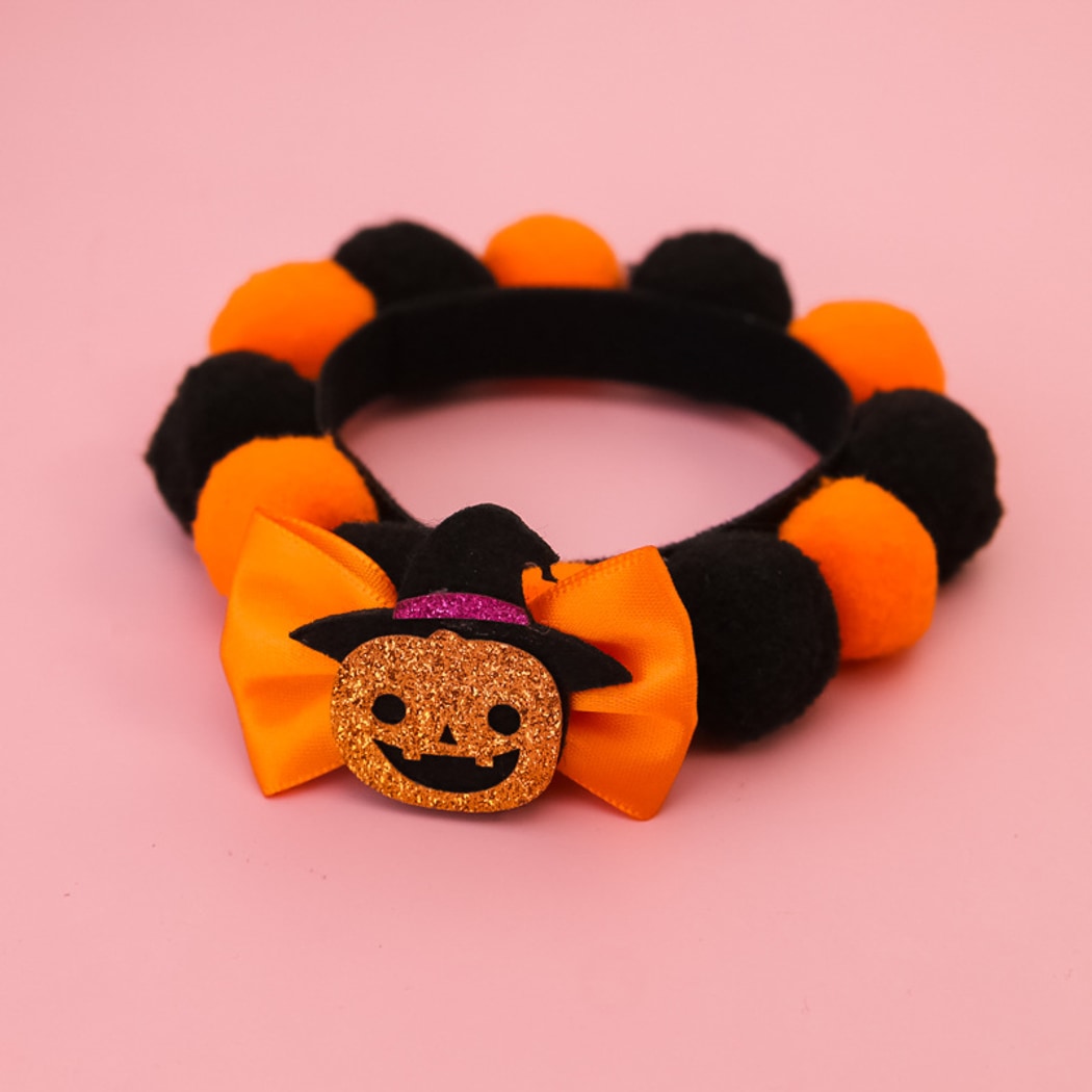 Halloweek - Halloween Cat Collar with Cartoon Motifs