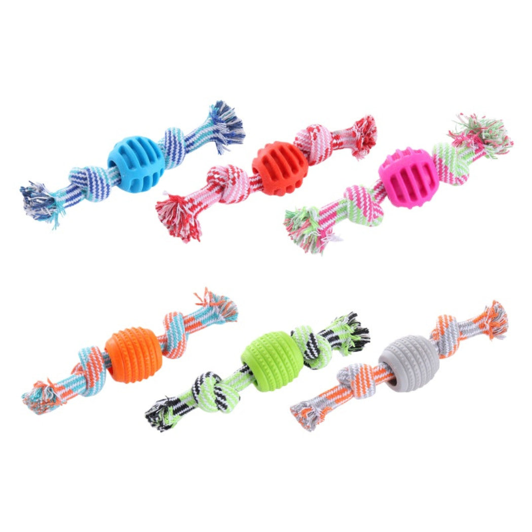 Petkin - Colorful Rope & Ball Dog Toy