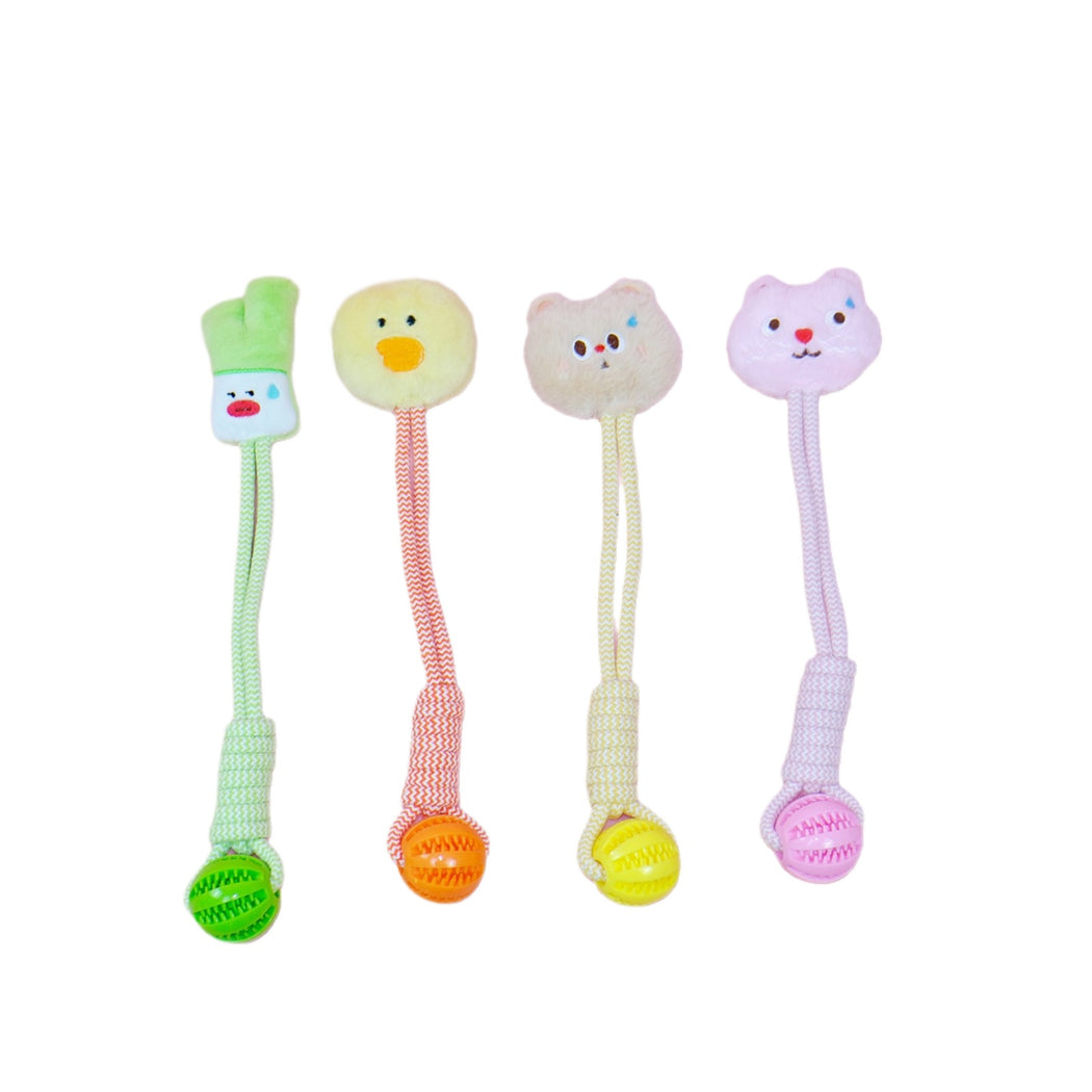 Petkin - Animal Rope Ball Pet Toy